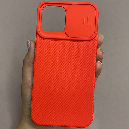 Чохол для iPhone 12 щільний захист камери зі шторкою на камері чохол на айфон 12 червоний, фото 1