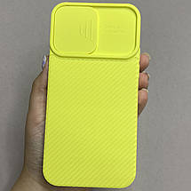 Чохол для iPhone 12 щільний захист камери зі шторкою на камері чохол на айфон 12 жовтий, фото 5