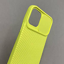 Чохол для iPhone 12 щільний захист камери зі шторкою на камері чохол на айфон 12 жовтий, фото 3