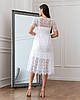 Молодіжне літнє мереживне плаття-міді Starla, біле, фото 5