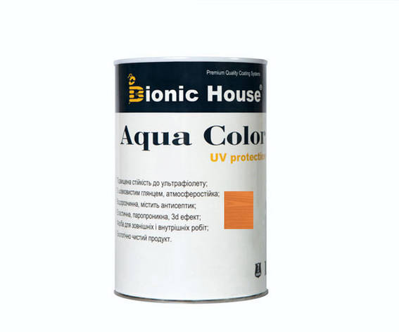 Фарба для дерева Bionic-House Aqua Color UV-protect 0,8 л Мигдаль А112, фото 1