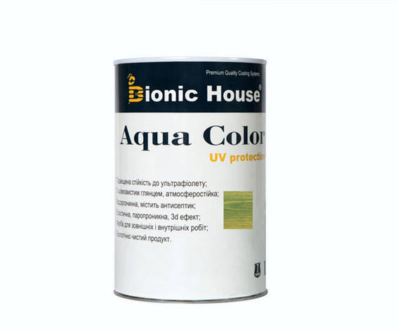 Фарба для дерева Bionic-House Aqua Color UV-protect 0,8 л Смарагд А114, фото 1