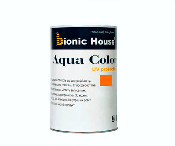 Фарба для дерева Bionic-House Aqua Color UV-protect 0,8л Пінія, фото 1