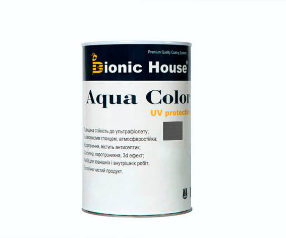 Фарба для дерева Bionic-House Aqua Color UV-protect 0,8 л Артгрей, фото 1