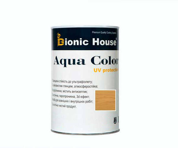 Фарба для дерева Bionic-House Aqua Color UV-protect 0,8 л Орегон, фото 1
