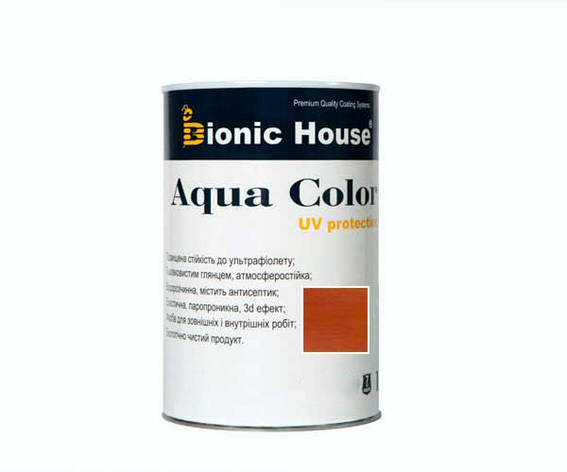 Фарба для дерева Bionic-House Aqua Color UV-protect 0,8 л Махагон, фото 1