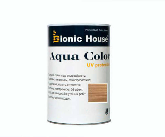 Фарба для дерева Bionic-House Aqua Color UV-protect 0,8 л Клен, фото 1