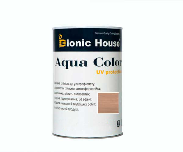 Фарба для дерева Bionic-House Aqua Color UV-protect 0,8л Індіго