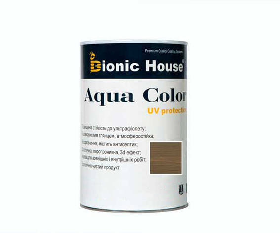 Фарба для дерева Bionic-House Aqua Color UV-protect 0,8 л Хакі, фото 1