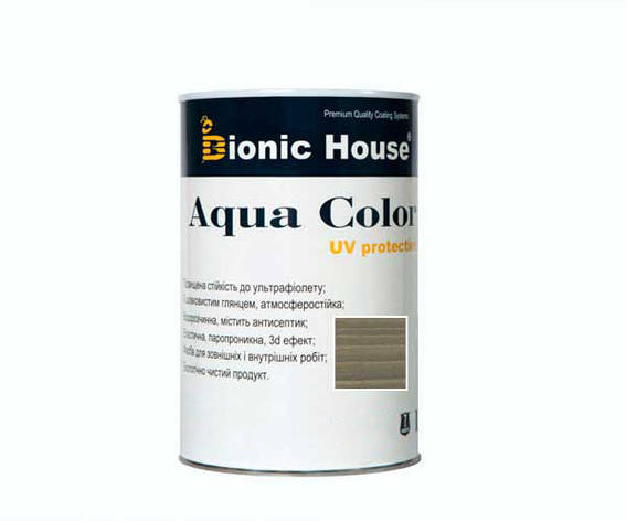 Фарба для дерева Bionic-House Aqua Color UV-protect 0,8л Вільха, фото 1