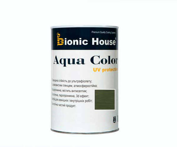 Фарба для дерева Bionic-House Aqua Color UV-protect 0,8 л Мірт, фото 1