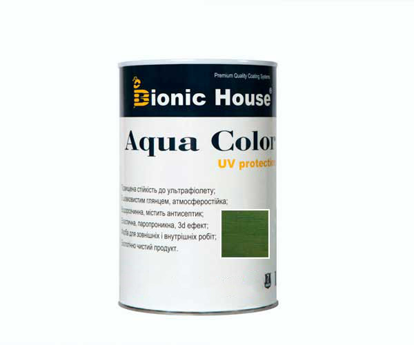 Фарба для дерева Bionic-House Aqua Color UV-protect 0,8 л Кипарис