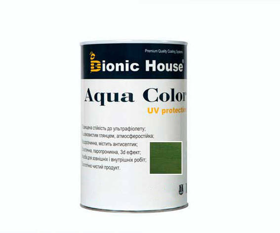 Фарба для дерева Bionic-House Aqua Color UV-protect 0,8 л Кипарис, фото 1