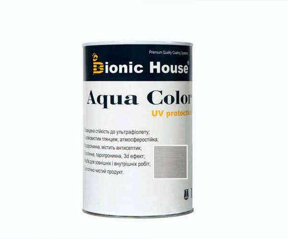 Фарба для дерева Bionic-House Aqua Color UV-protect 0,8л Білий Мармур, фото 1