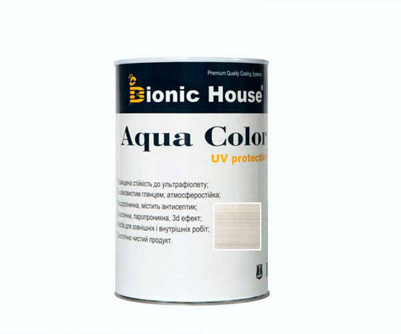 Фарба для дерева Bionic-House Aqua Color UV-protect 0,8л Білий дуб, фото 1