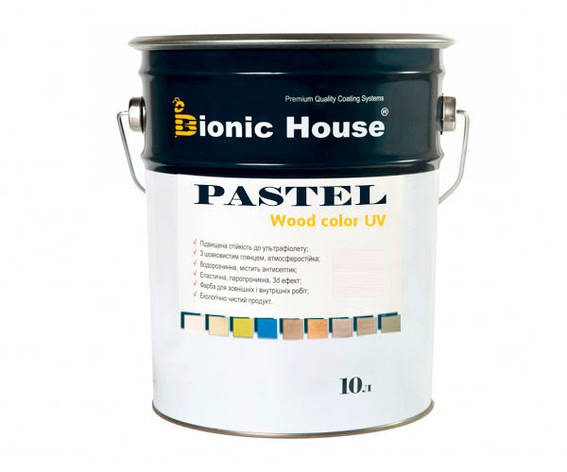 Фарба для дерева PASTEL Wood Color Bionic-House 10л Арктік Р201, фото 1