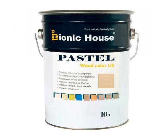 Фарба для дерева PASTEL Wood Color Bionic-House 10л Бейліс Р204, фото 1