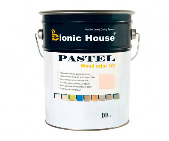 Фарба для дерева PASTEL Wood Color Bionic-House 10л Зефір Р205, фото 1