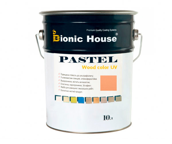 Фарба для дерева PASTEL Wood Color Bionic-House 10 л Корал Р206