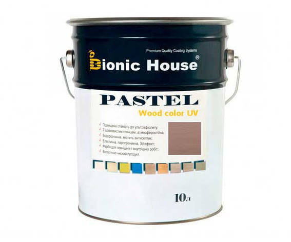 Фарба для дерева PASTEL Wood Color Bionic-House 10 л Баклажан, фото 1