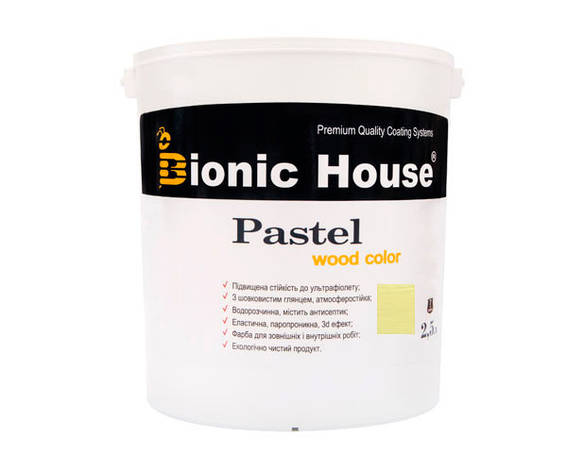 Фарба для дерева PASTEL Wood Color Bionic-House 2,5л Фісташковий Р211, фото 1