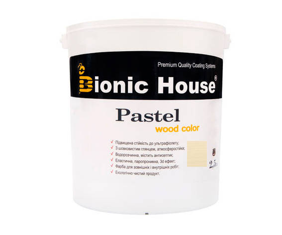 Фарба для дерева PASTEL Wood Color Bionic-House 2,5 л Капучино Р203, фото 1