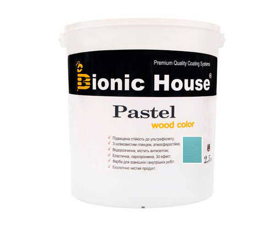 Фарба для дерева PASTEL Wood Color Bionic-House 2,5л Бірюза, фото 1