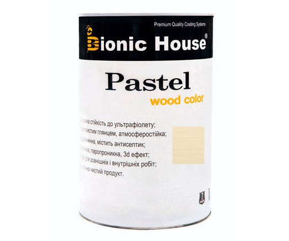 Фарба для дерева PASTEL Wood Color Bionic-House 0,8 л Капучино Р203, фото 1