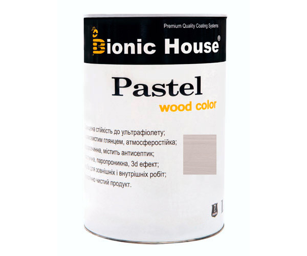 Фарба для дерева PASTEL Wood Color Bionic-House 0,8 л Грей Р217