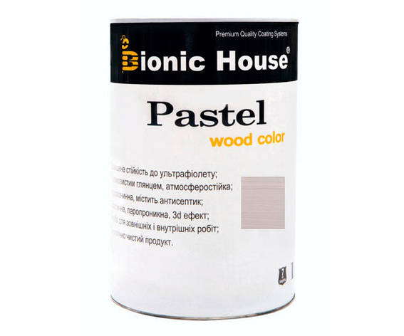 Фарба для дерева PASTEL Wood Color Bionic-House 0,8 л Грей Р217, фото 1