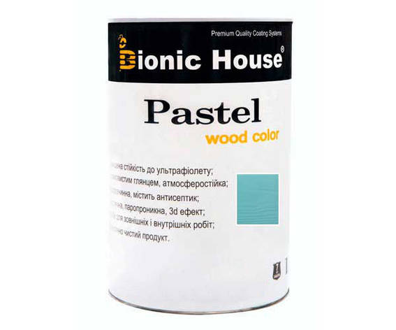 Фарба для дерева PASTEL Wood Color Bionic-House 0,8л Бірюза, фото 1