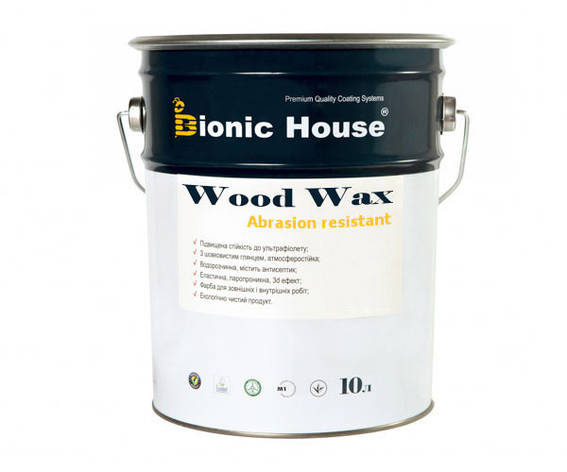 Фарба для дерева WOOD WAX Bionic-House 10л Безбарвний, фото 1