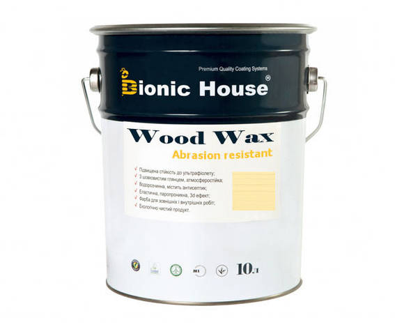 Фарба для дерева WOOD WAX Bionic-House 10л Слонова кістка А102, фото 1