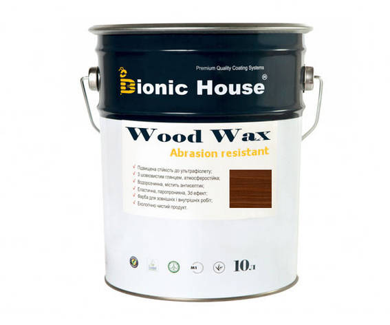 Фарба для дерева WOOD WAX Bionic-House 10л Горіх А110, фото 1