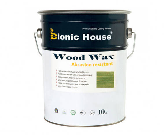 Фарба для дерева WOOD WAX Bionic-House 10 л Смарагд А114, фото 1