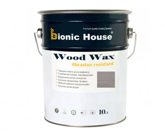 Фарба для дерева WOOD WAX Bionic-House 10л Попіл А117, фото 1