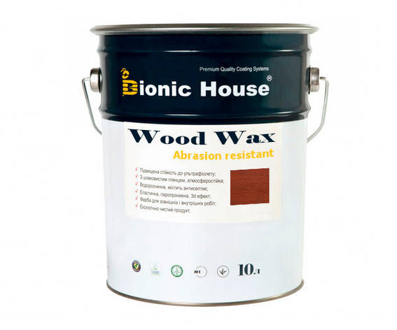 Фарба для дерева WOOD WAX Bionic-House 10 л Марсала, фото 1