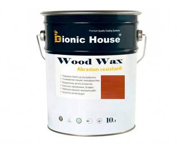 Фарба для дерева WOOD WAX Bionic-House 10 л Махагон, фото 1