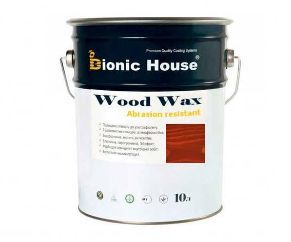 Фарба для дерева WOOD WAX Bionic-House 10л Тік, фото 1