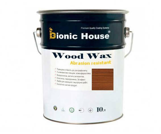 Фарба для дерева WOOD WAX Bionic-House 10 л Коньяк, фото 1