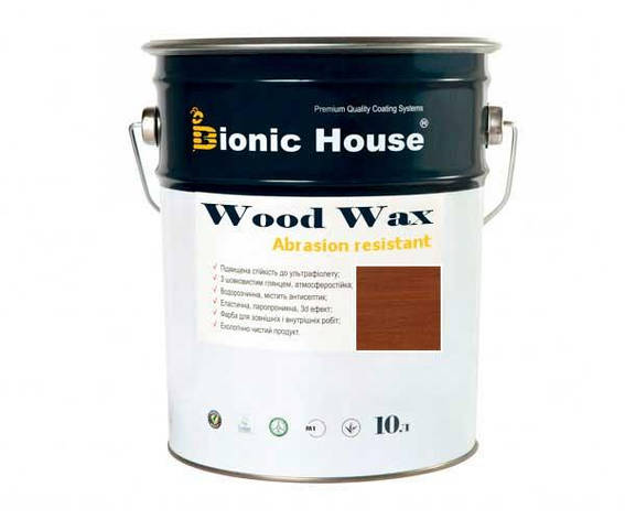 Фарба для дерева WOOD WAX Bionic-House 10 л Каштан, фото 1