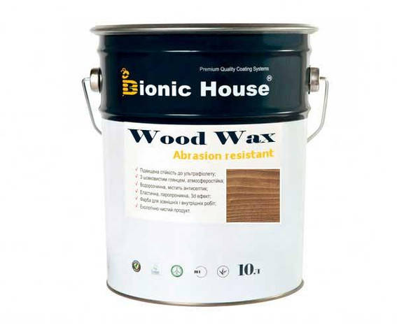 Фарба для дерева WOOD WAX Bionic-House 10л Золотий Горіх, фото 1