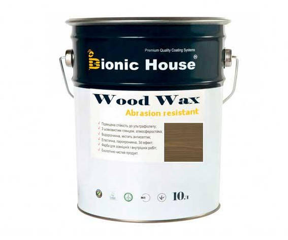 Фарба для дерева WOOD WAX Bionic-House 10л Хакі, фото 1