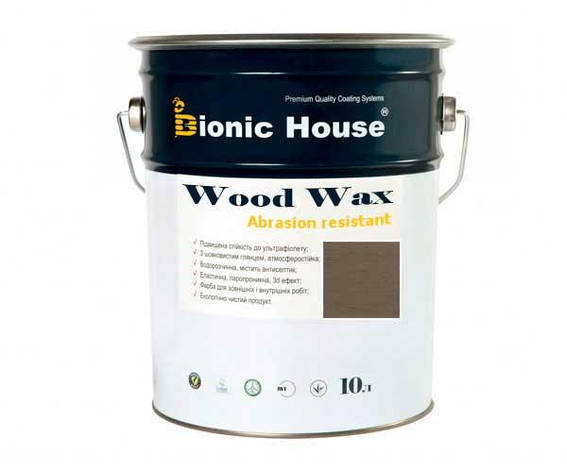 Фарба для дерева WOOD WAX Bionic-House 10 л Умбра, фото 1