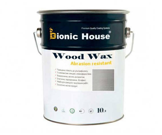 Фарба для дерева WOOD WAX Bionic-House 10л Білий Мармур, фото 1