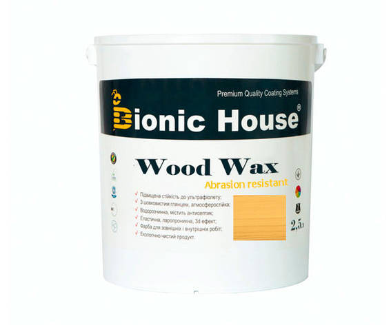 Фарба для дерева WOOD WAX Bionic-House 2,5л Світлий дуб А126, фото 1