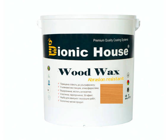 Фарба для дерева WOOD WAX Bionic-House 2,5 л Дуб А105, фото 1