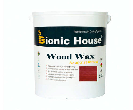 Фарба для дерева WOOD WAX Bionic-House 2,5 л Вишня А108, фото 1
