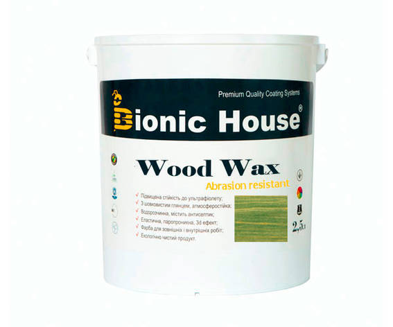 Фарба для дерева WOOD WAX Bionic-House 2,5 л Смарагд А114, фото 1