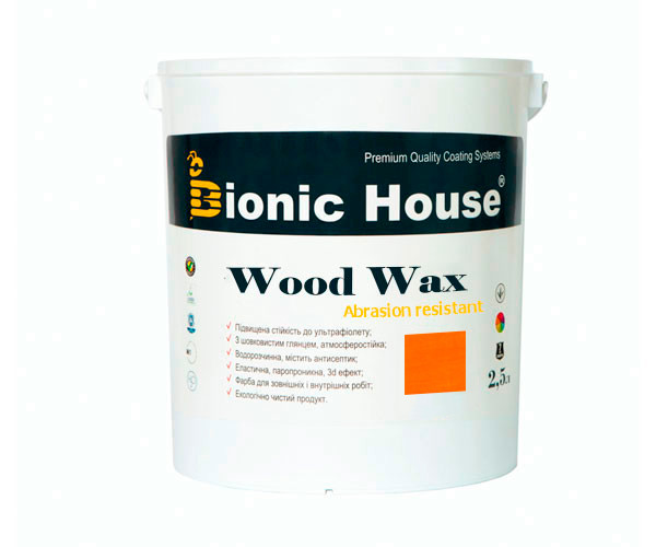 Фарба для дерева WOOD WAX Bionic-House 2,5л Пінія